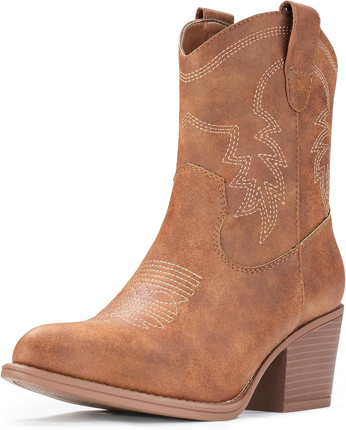IXU Cowboy Boots for Women Ankle Cowgirl Wide Western Short Booties