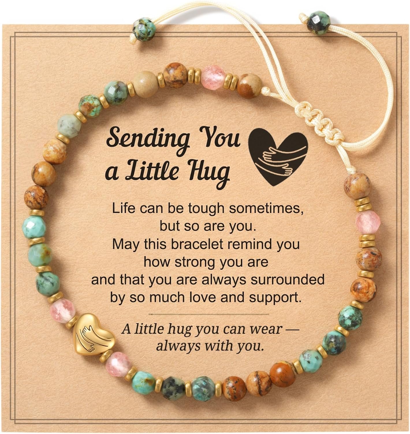 Tarsus Heart Bracelet for Women Teens, A Little Hug You Can Wear on Hand