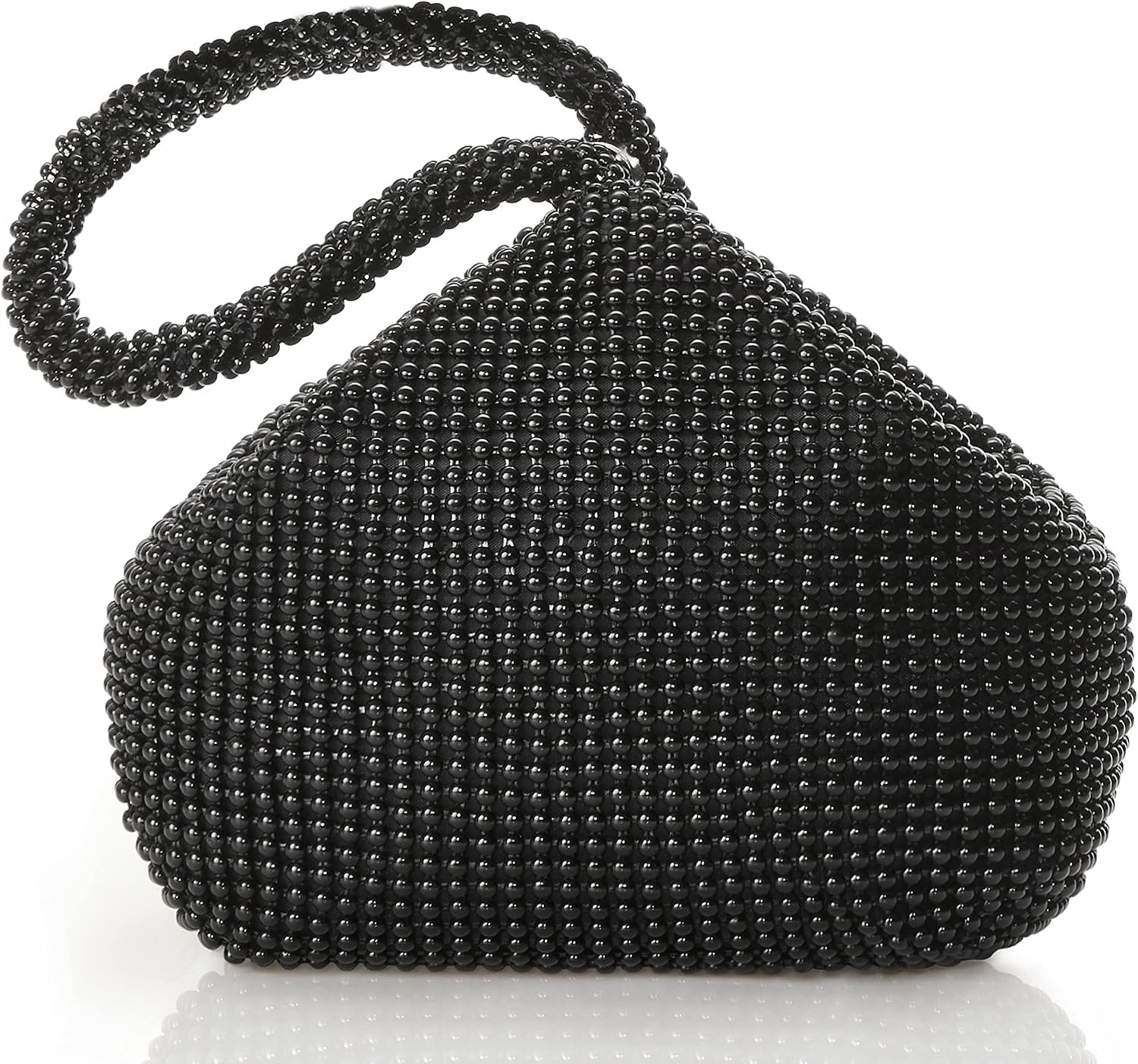 BABEYOND Women’s Beaded Clutch Triangle Evening Bags Classy Wristlet Purse