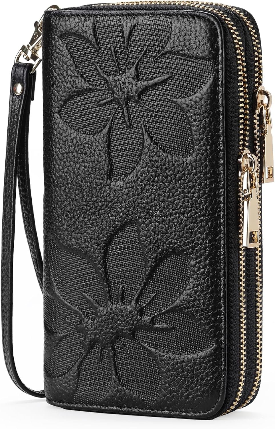 GOIACII Women’s Wallet RFID Blocking Leather Wristlet