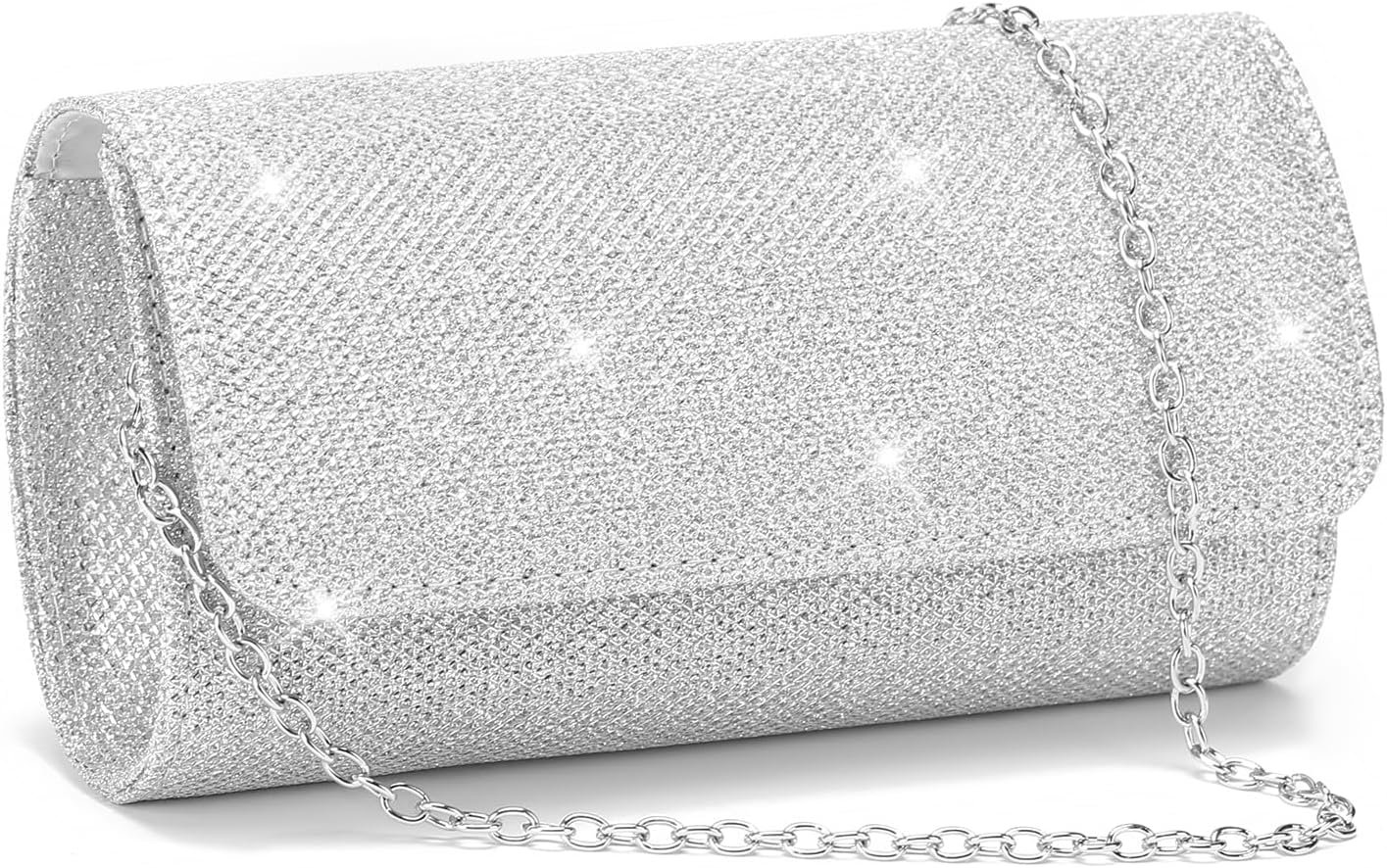 RNIEGA Clutch Purses for Women, Evening Bag with Detachable Chain Ladies Sparkling Party Handbag Wedding Bags