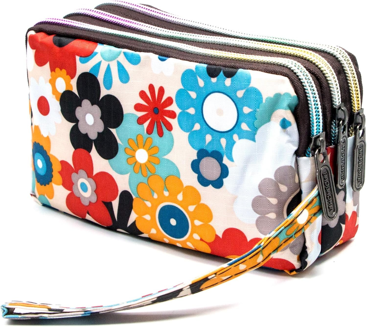BIAOTIE Large Capacity Wristlet Wallet – Women Printed Nylon Waterproof Handbag Clutch Purse