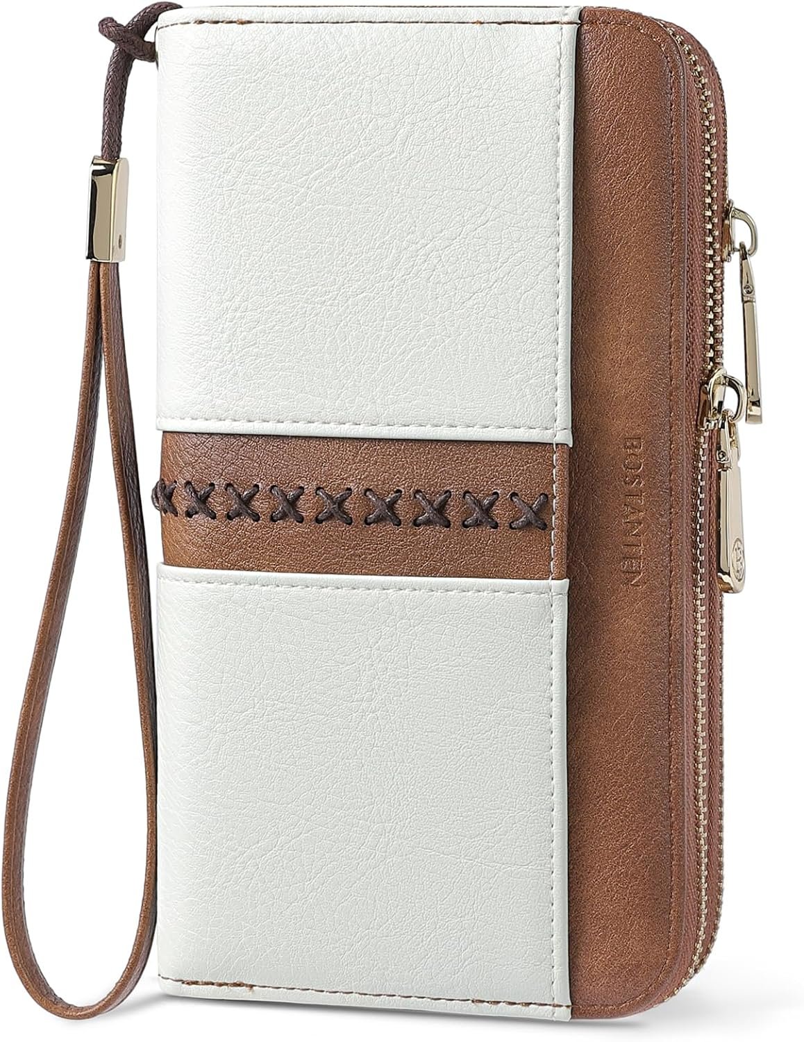 BOSTANTEN Wristlet Wallets for Women RFID Large Capacity Clutch Wallet
