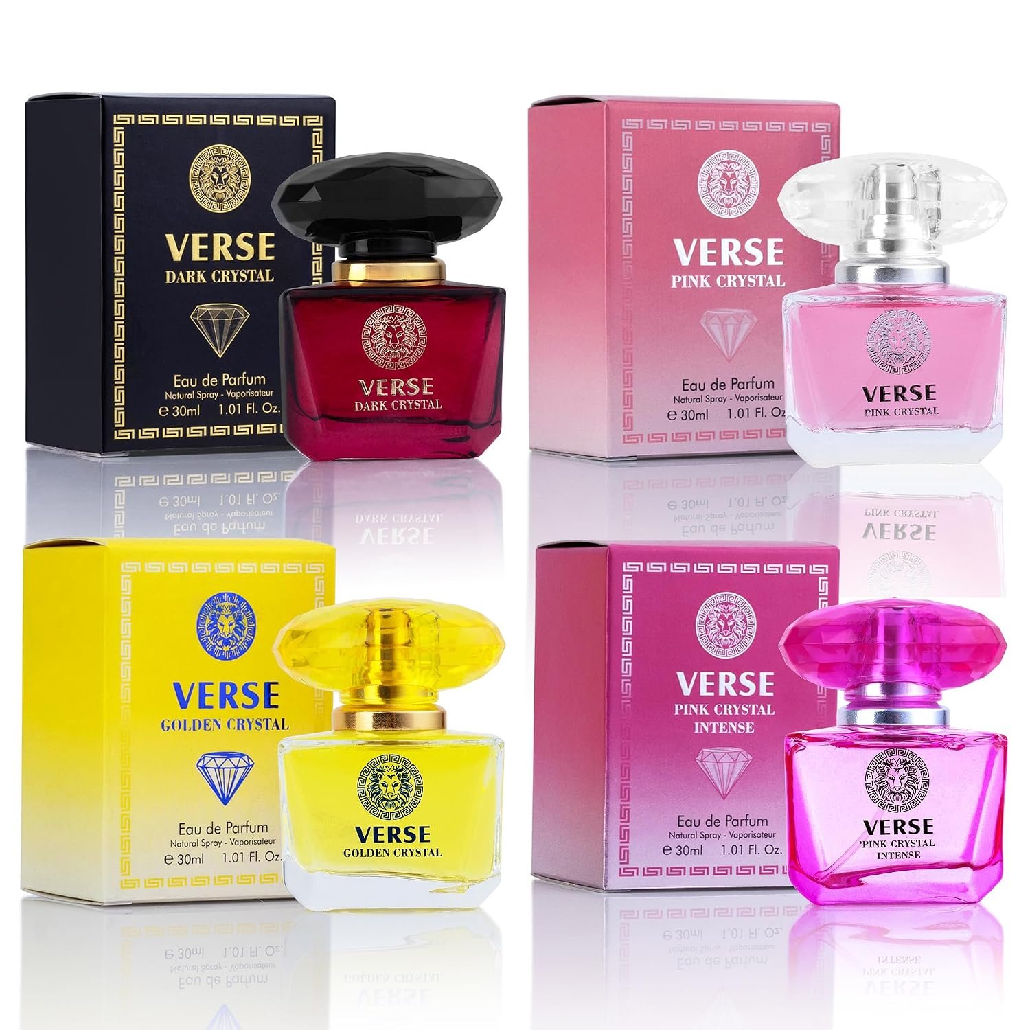 NovoGlow Verse 4-Piece Mini Fragrance Set for Women Light One – Refreshing Combinations of Floral, Fruity & Woody Scents -Ideal EDP Beauty Gift for Birthday, Anniversary Infinity Breeze