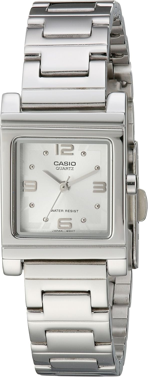 Casio Women’s LTP1237D-7A Silver-Tone Shell White Dial Watch