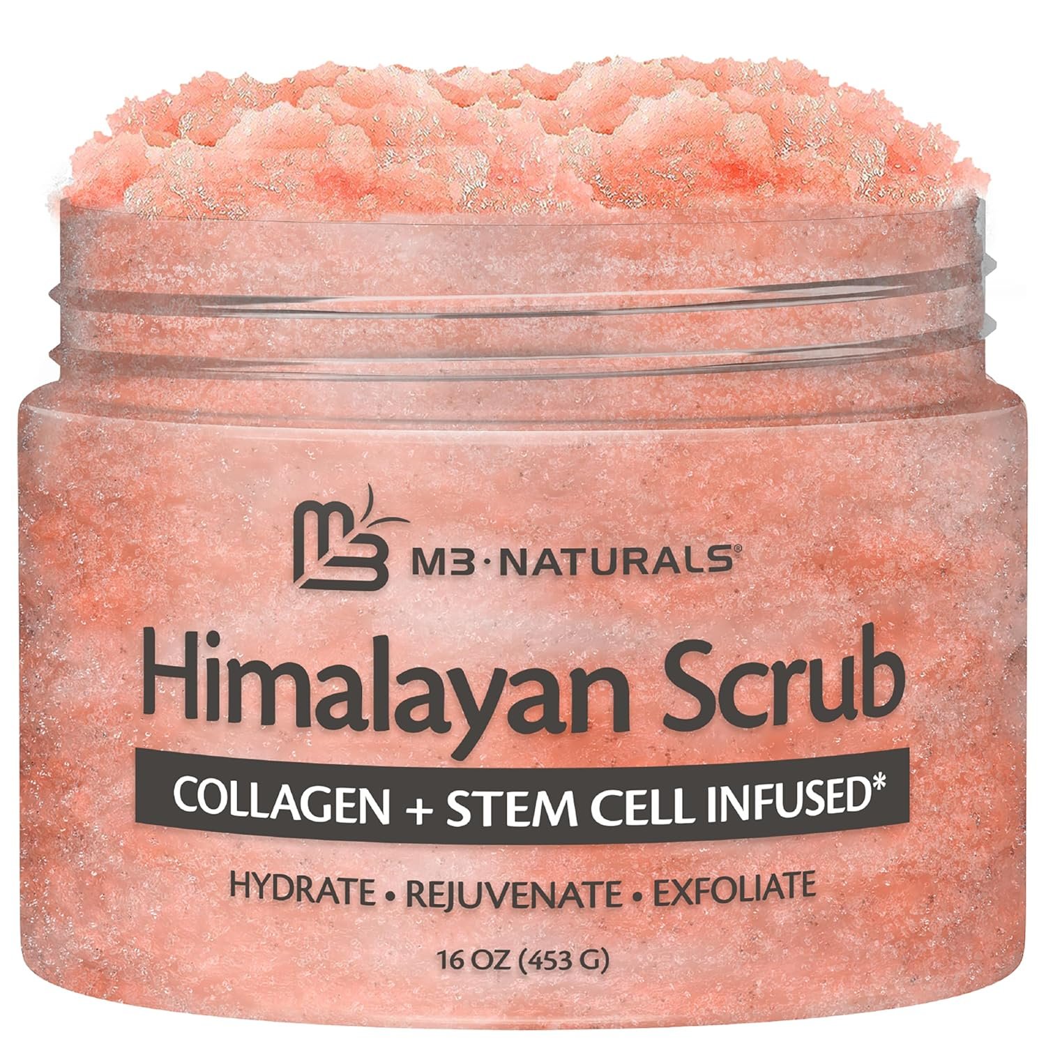 Exfoliating Himalayan Salt Scrub with Collagen & Stem Cells, 16 oz by M3