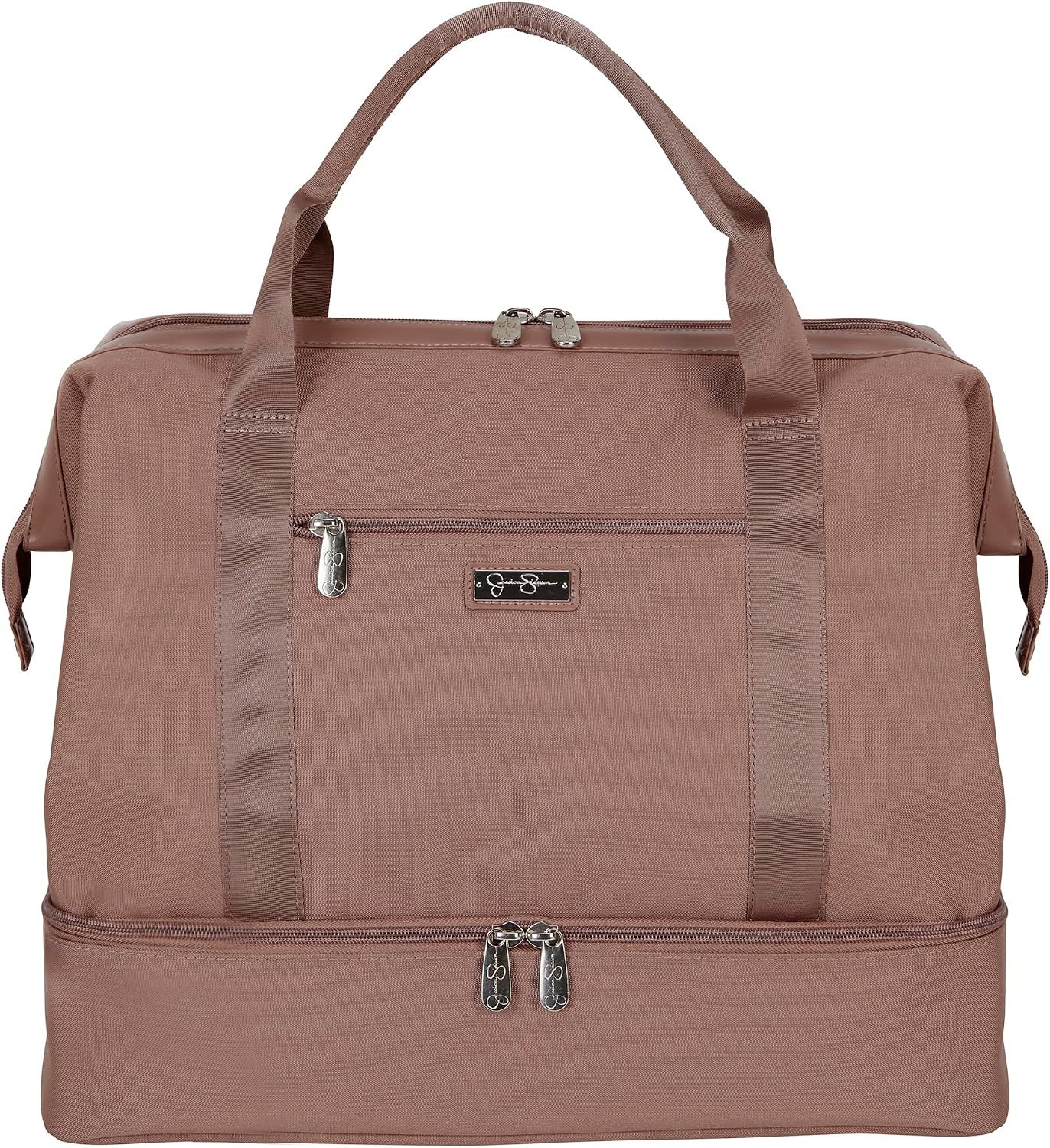Jessica Simpson Countryside Weekender Duffel 100% Polyester Drop Bottom Bag