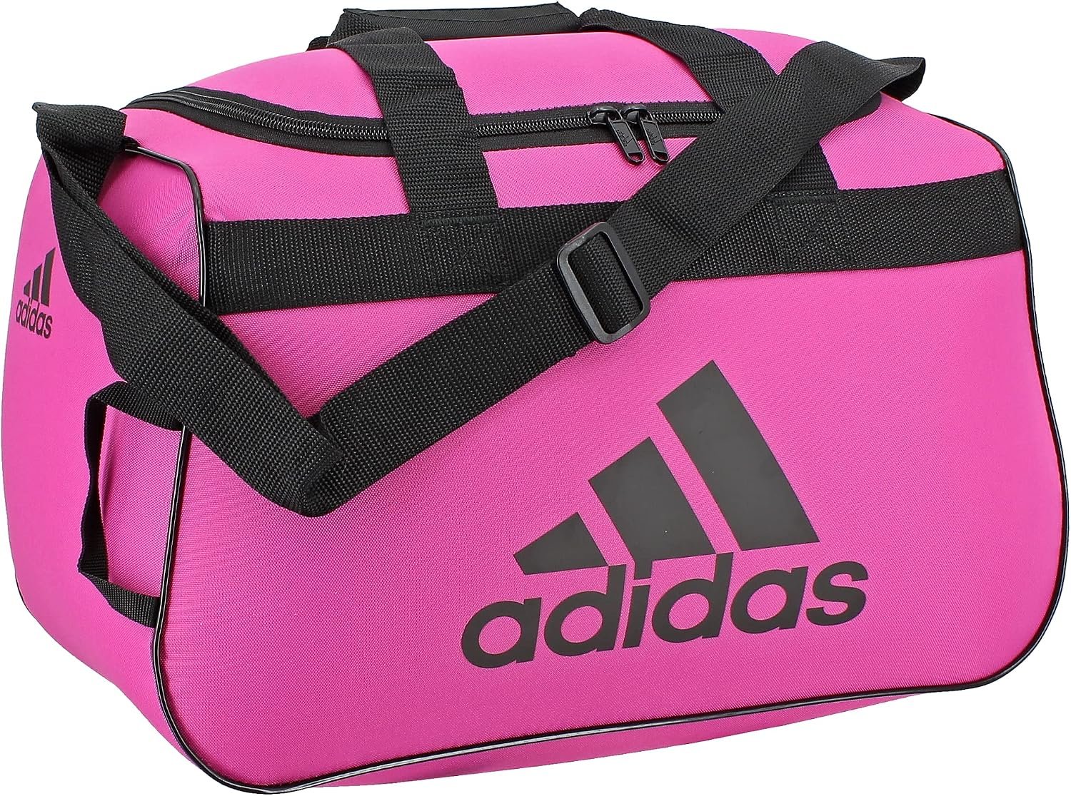 adidas Power Gym Bag – Lightweight Small Duffel, Intense Pink/Black/Diablo, OSFA