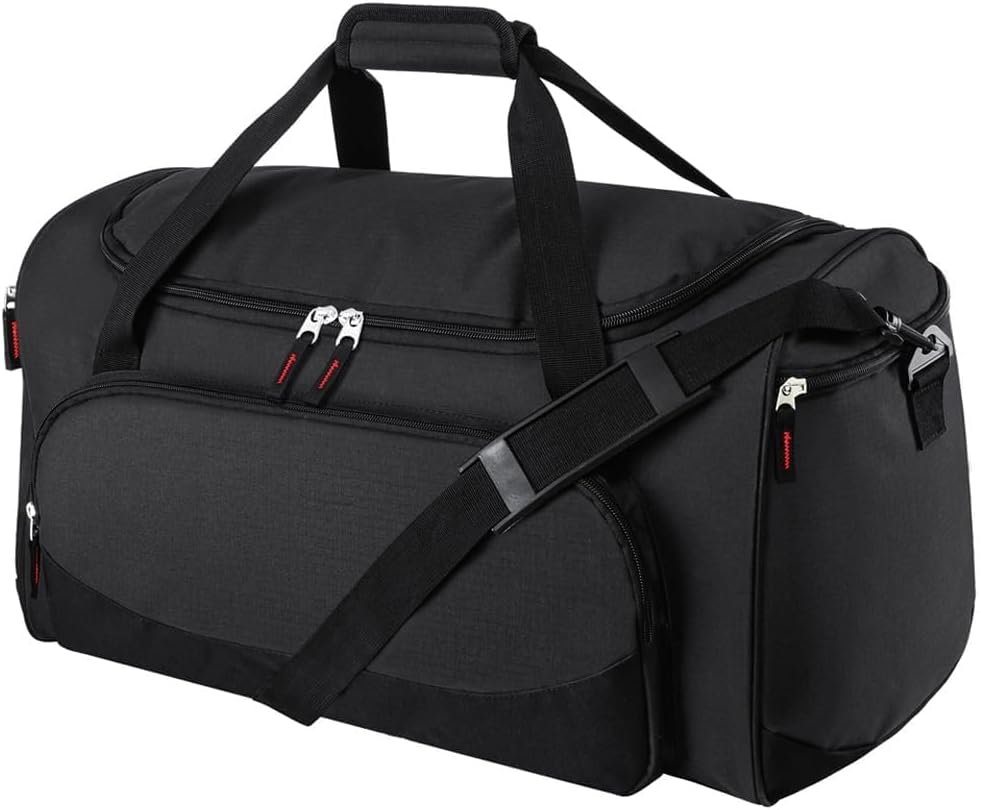 Uarition Gym Bag for Men & Women – 50L Large Duffle Bag for Travel, Black