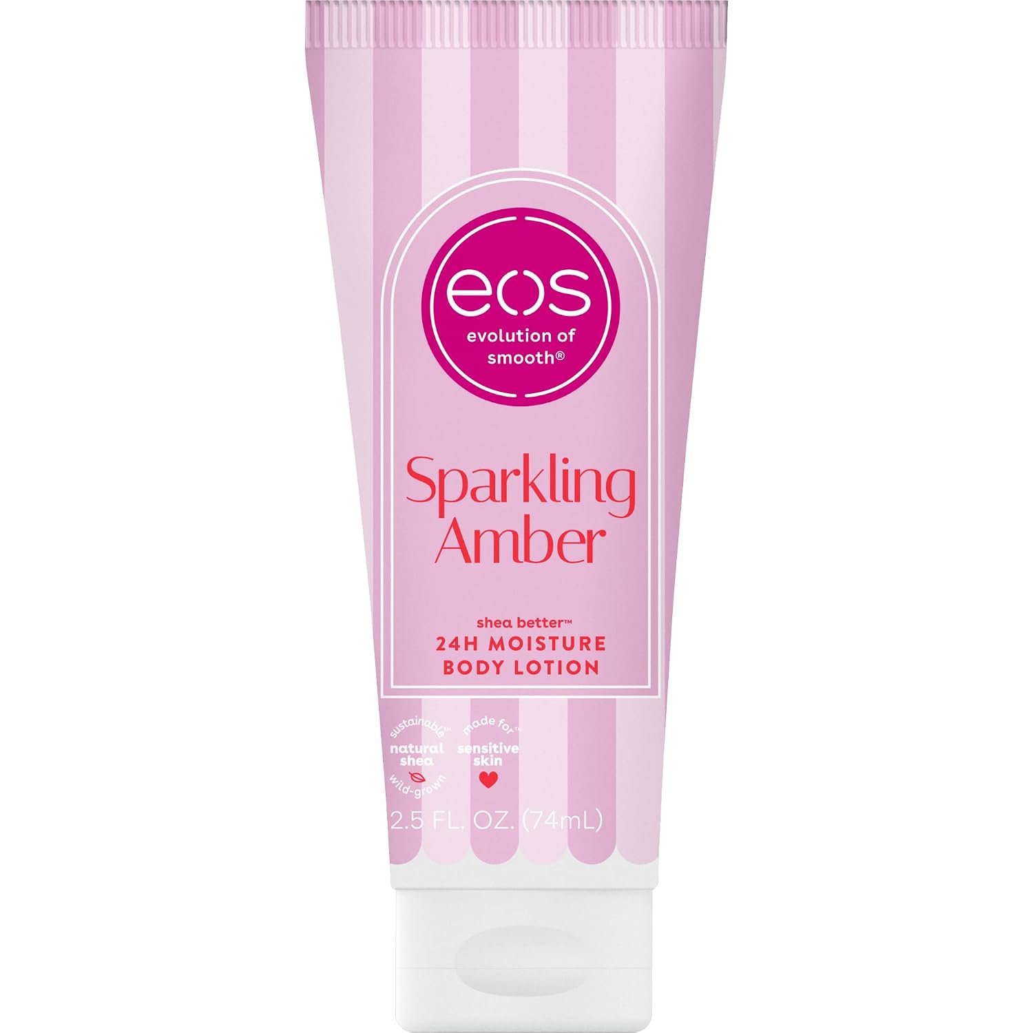 eos Shea Better Travel Size Body Lotion, Sparkling Amber, Limited Edition Skin Care, 24-Hour Moisture, Body Lotion for Women, travel size toiletries, Vegan, 2.5 fl oz
