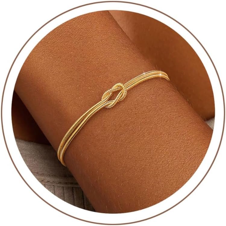 KOHOTA Silver Gold Bracelets for Women Trendy Bracelet Stack Non Tarnish