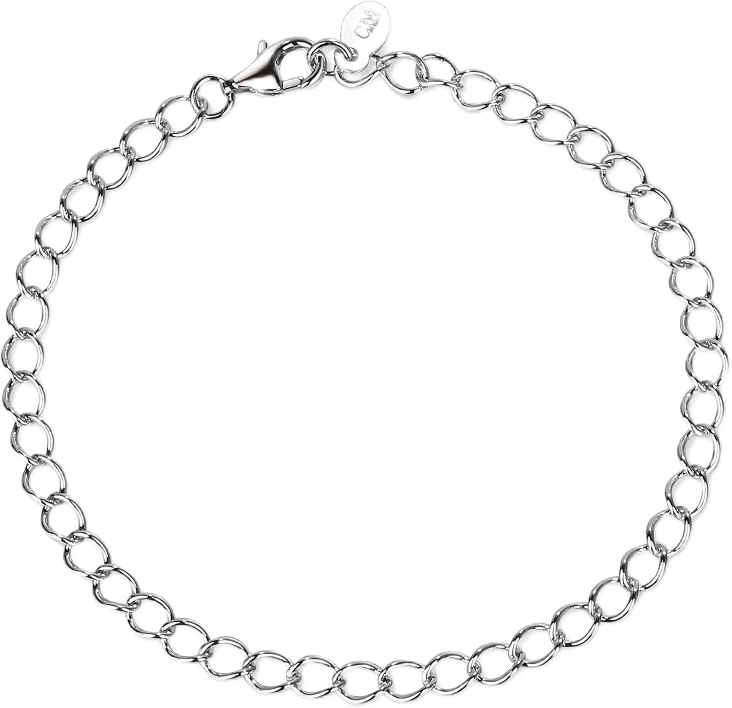 Cherished Moments 925 Sterling Silver Charm Bracelet for Adding and Collecting Charms for Little Girls, Teens or Women, Design a Bracelet, Adjustable