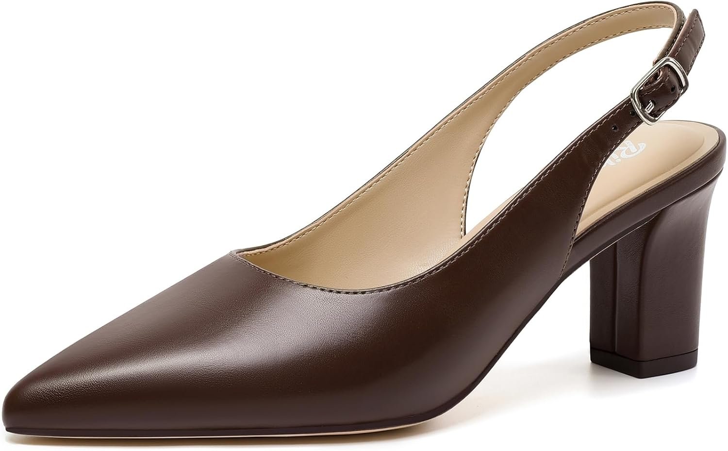 RIBONGZ Sexy Slingback Pumps Elegant Dressy Heels for Women Closed Toe Pointy High Heels Wedding Bride Prom Party Evening Shoes